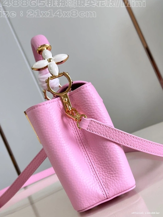 Official oldcobbler VUITTON MINI-21*14*8CM CAPUCINES LOUIS 0724